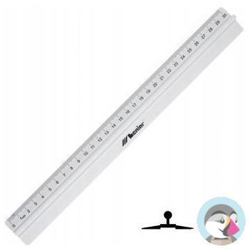 Linijka z uchwytem 20cm 30286 LENIAR