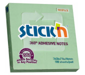 Bloczek STICKN 76x76mm 360stopni zielony 21552