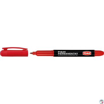 Marker permanentny okrągły 1mm TO-324 czerwony TOMA