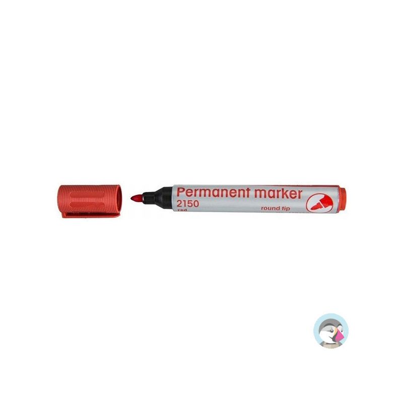 Marker permanentny 2150 czerwony okrągła końcówka 110166 D.RECT