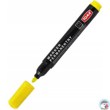 Marker permanentny okrągły żółty TO-202 TOMA