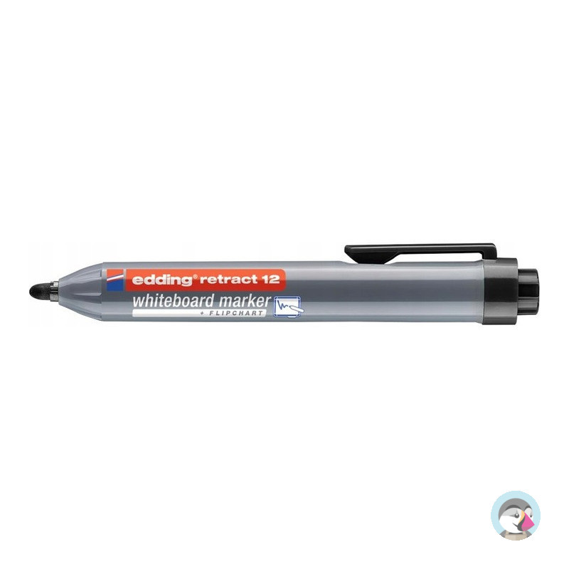 Marker do tablic automatyczny czarny okrągła końcówka 1.5-3mm Retract 12/001/N EDDING