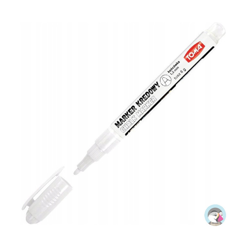 Marker kredowy 1.5mm biały TO-293 TOMA