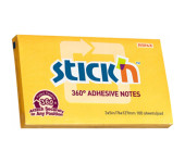 Bloczek samoprzylepny 127x76mm 100k ciemnożółty 360stopni STICK`N 21555
