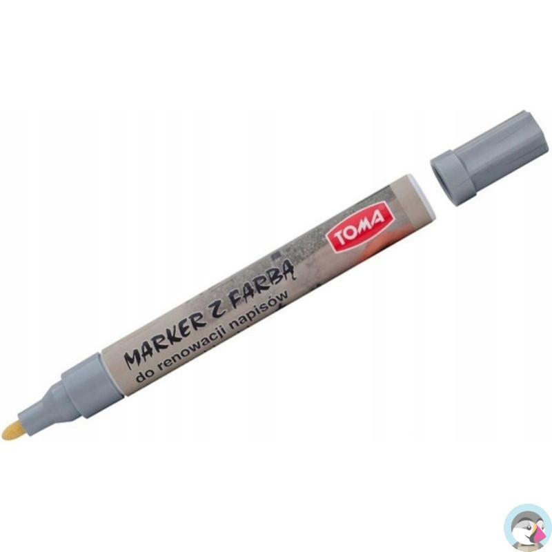 Marker olejowy do nagrobków srebrny 2.3mm TO-448 TOMA