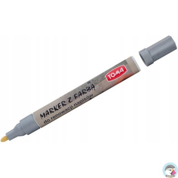 Marker olejowy do nagrobków srebrny 2.3mm TO-448 TOMA