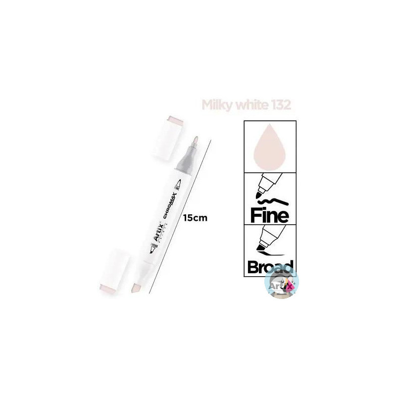 Marker alkoholowy dwustronny MILKY WHITE PP915-19 ARTIX