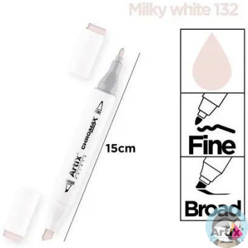 Marker alkoholowy dwustronny MILKY WHITE PP915-19 ARTIX