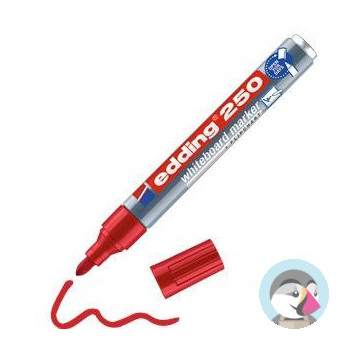 Marker suchościeralny okrągły czerwony 1,5-3mm 250/002/CZ EDDING