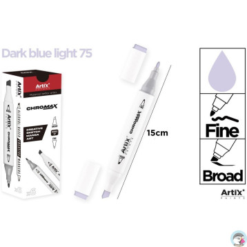 Marker alkoholowy dwustronny DARK BLUE LIGHT PP915-75 ARTIX