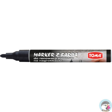 Marker olejowy do nagrobków czarny 2,3mm TO-448 TOMA