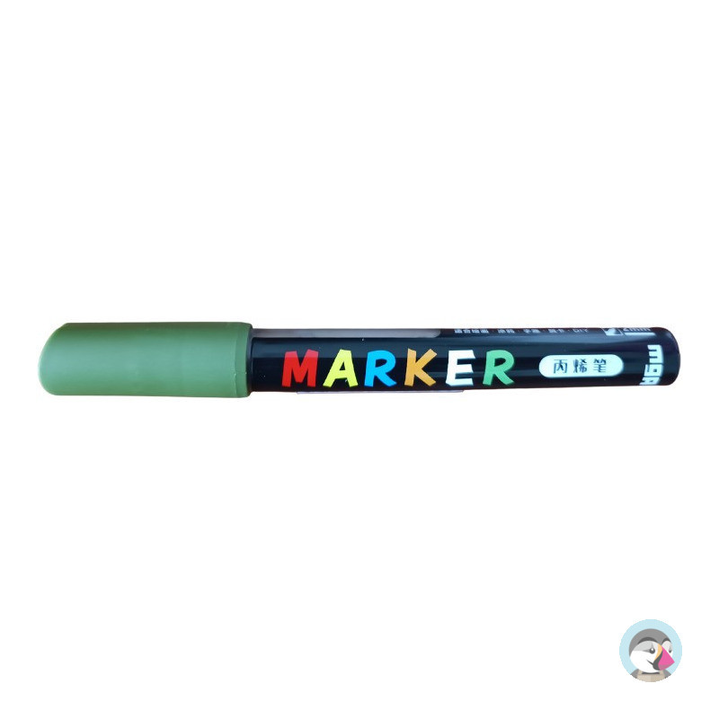 Marker akrylowy 1-2 mm zielony oliwkowy MG ZPLN6570-56