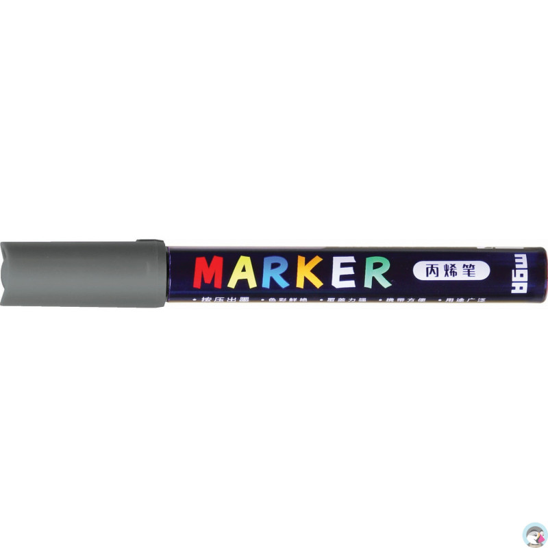 Marker akrylowy 1-2 mm ciemnoszary MG ZPLN6570-8
