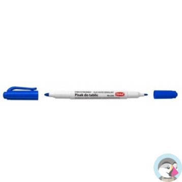 Marker dwustronny suchoscieralny TO-270 niebieski TOMA