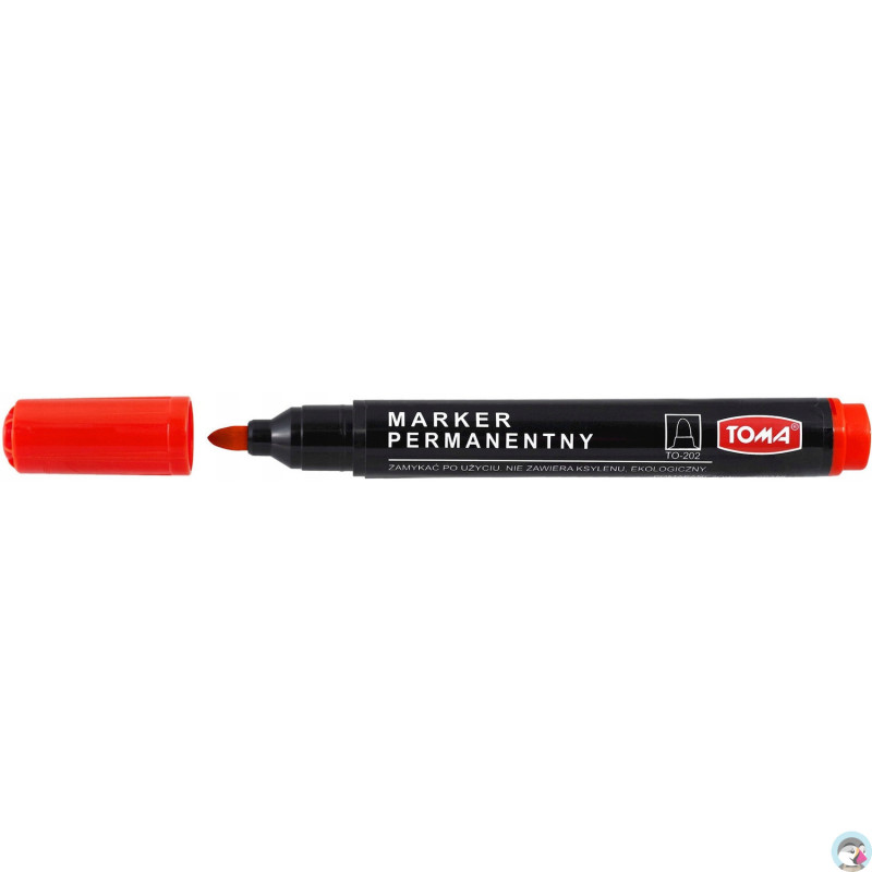 Marker permanentny okrągły czerwony TO-202 TOMA
