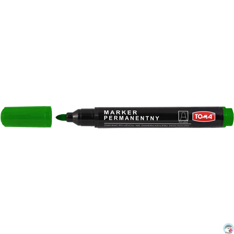 Marker permanentny zielony okrągła końcówka TO-202 TOMA