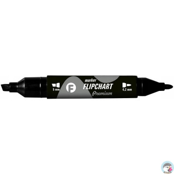 Marker FLIPCHART dwustronny czarny końcówka okr/ści. KM503-V2 TETIS dwustr. 5mm/4.2mm