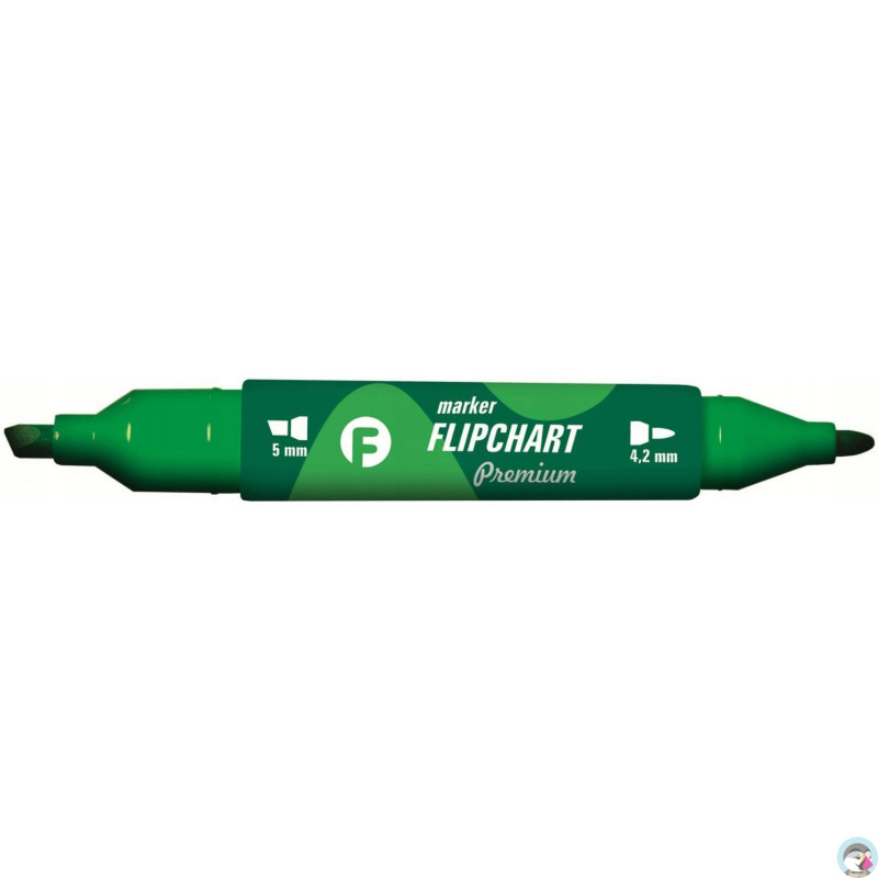 Marker FLIPCHART kon.okr/ści.zielony KM503-Z2 TETIS dwustr5mm/4.2mm