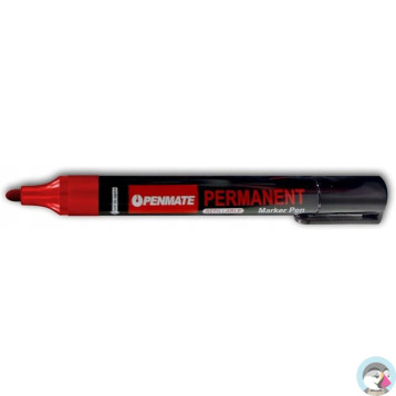 Marker permanentny czerwony okrągły TT8609 PENMATE