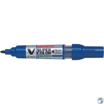Marker permanentny V-SUPER COLOR niebieski okrągły M PISCA-VSC-M-L-BG PILOT
