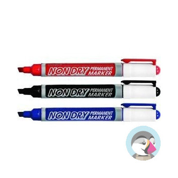 Marker DONG-A permanentny ścięty czerwony TT5733