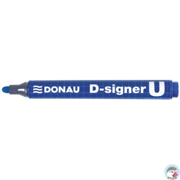 Marker permanentny D-SIGNER U niebieski okrągła koncówka 2-4mm 7371001-10PL DONAU