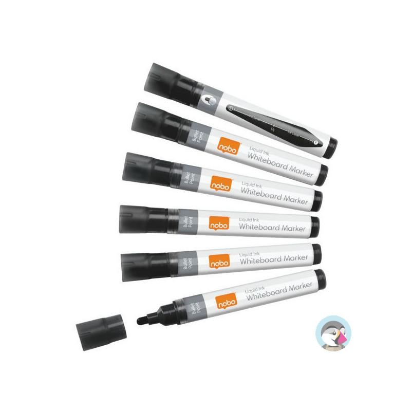 Markery Liquid Ink, czarne, 10 szt 1915377
