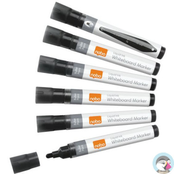 Markery Liquid Ink, czarne, 10 szt 1915377
