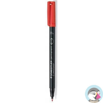 Foliopis permanentny B 314 czerwony STAEDTLER LUMOCOLOR S314-2