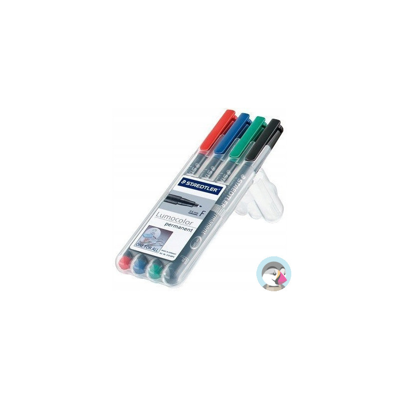 Foliopis permanentny F 318 WP4 etui 4szt. LUMOCOLOR STAEDTLER S318WP4