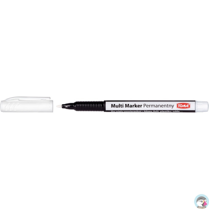 Marker permanentny biały 1,5mm TO-333 (folia, szkło, plastik) TOMA