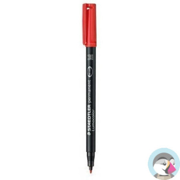 Foliopis permanentny M 317 czerwony STAEDTLER LUMOCOLOR S317-2