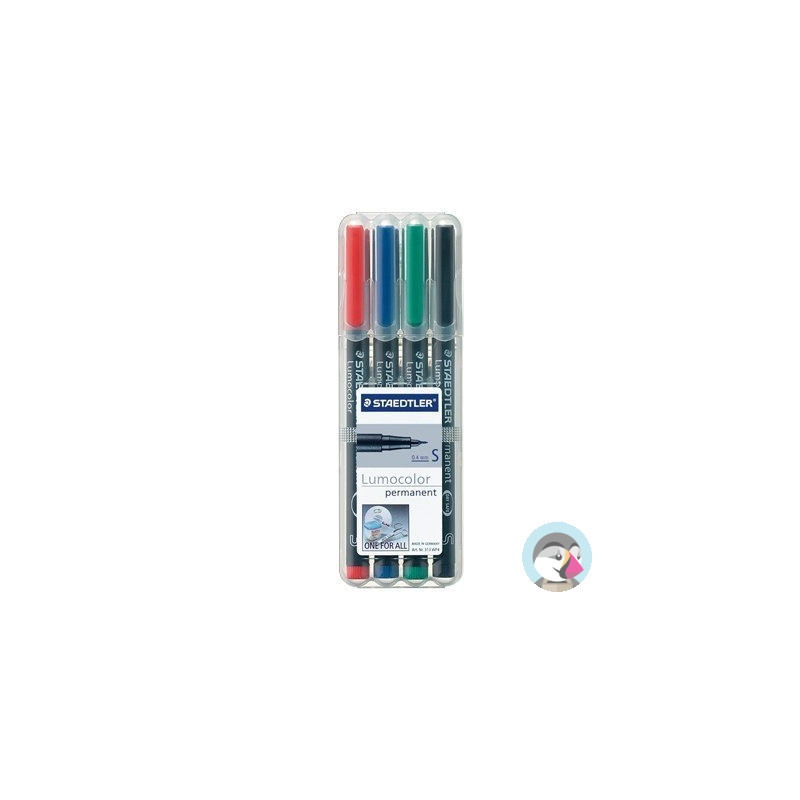 Foliopis permanentny S313 WP4 etui 4szt. LUMOCOLOR STAEDTLER S313WP4