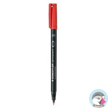 Foliopis permanentny S 313 czerwony STAEDTLER LUMOCOLOR S313-2