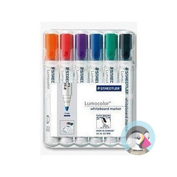 Marker suchościeralny 351 WP6 6szt w etui STAEDTLER