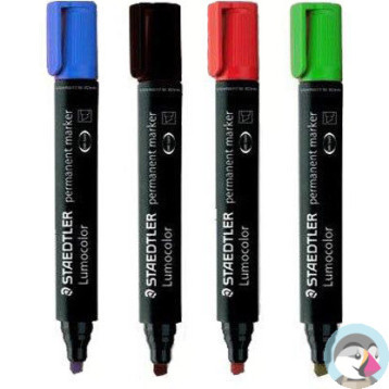Marker 350-9 czarny STAEDTLER LUMOCOLOR permamentny ścięty