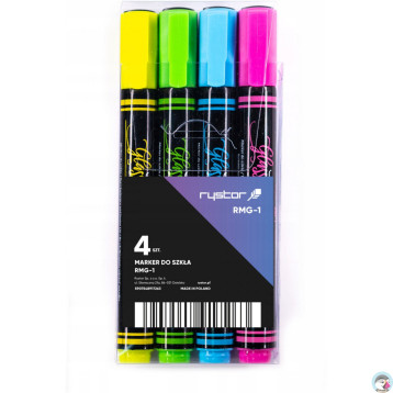 Marker kredowy do szkła RMG-1/CDPG 4szt. etui 463-227 RYSTOR