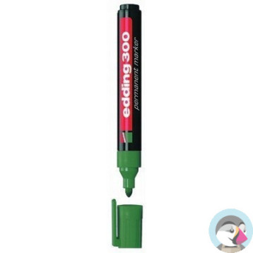Marker permanentny 300-4 zielony okrągła końcówka 300/004/Z EDDING
