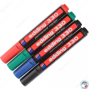 Marker permanentny 330-2 czerwony ścięta końcówka 330/002/CZ EDDING