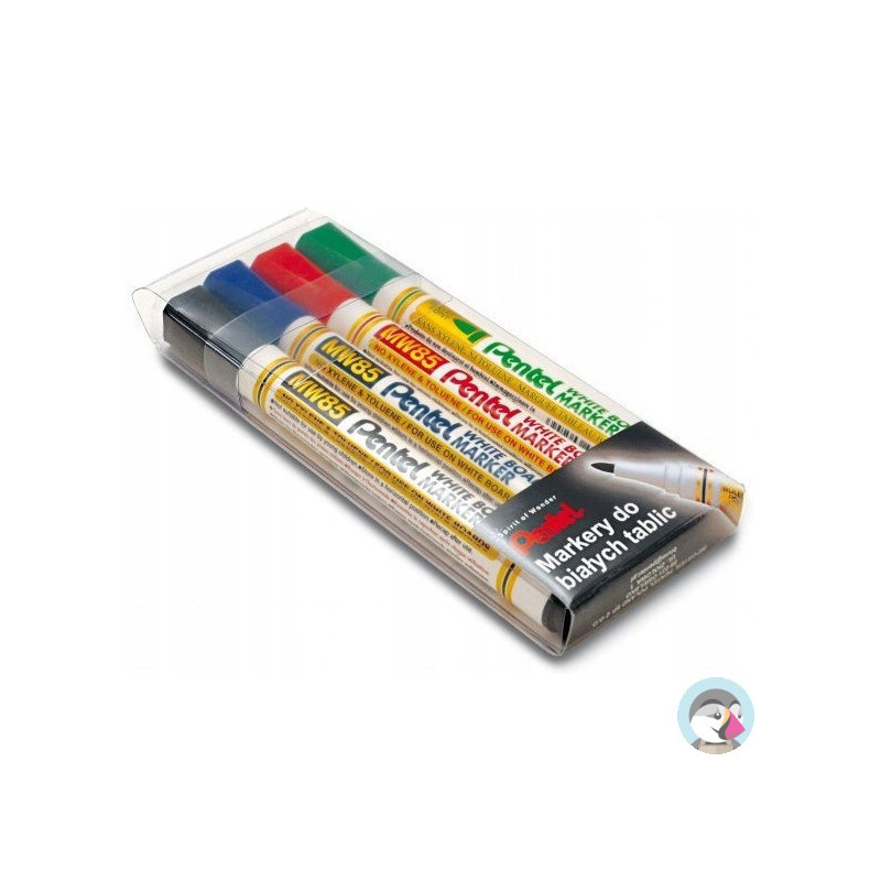 Marker do tablic PENTEL komplet 4szt MW85-4W