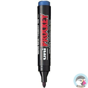 Marker permanentny UNI PM-122 okrągły niebieski PROCKEY