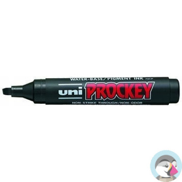 Marker permanentny UNI PM-126 czarny ścięty PROCKEY