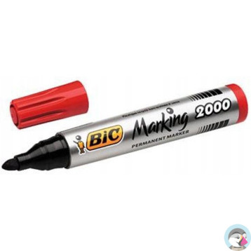 Marker permanentny 2000 czerwony BIC ECO okrągła końcówka 8209133