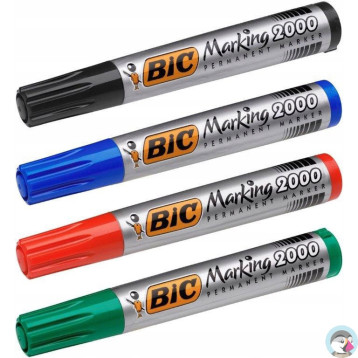 Marker BIC permanentny ECO 2000 mix 4 kolorów okrągła końcówka 8209112