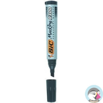 Marker permanentny BIC 2300 niebieski ścięta końcówka 820925