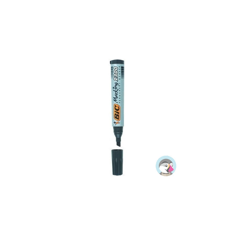 Marker permanentny BIC 2300 czerwony ścięta końcówka 8209243