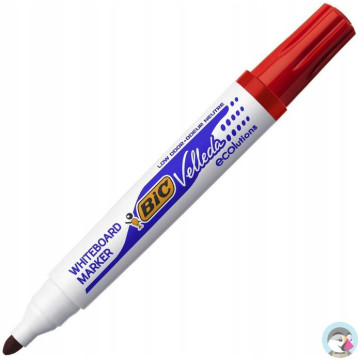 Marker VELLEDA 1701 suchościeralny czerwony BIC ECO okrągła końcówka 904939