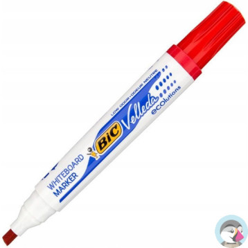 Marker VELLEDA 1751 suchościeralny czerwony BIC ECO ścięta końcówka 904948