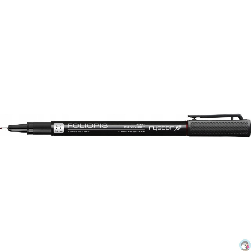 Foliopis permanentny RYSTOR 0.4 FS-4/B czerwony 436-001