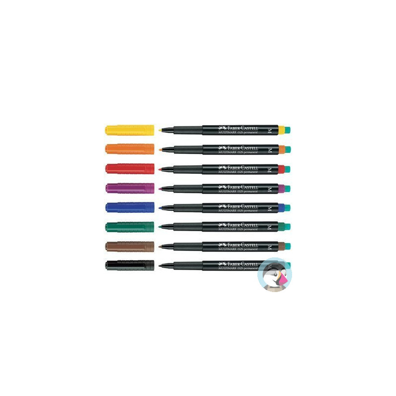 Foliopis z gumką OHP MULTIMARK S 0.4mm czerwony 152321 FABER-CASTELL